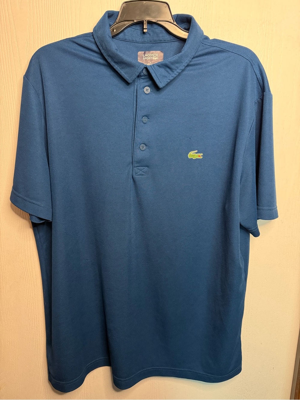 Lacoste Men's Teal/Blue Piqué Polo with Embroidered Crocodile